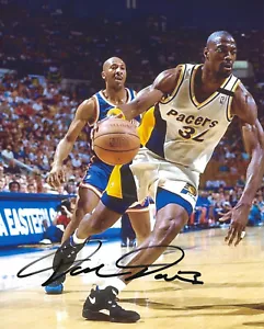 Foto firmada por Dale Davis de baloncesto Indiana Pacers 8x10 certificado de autenticidad autografiada - Imagen 1 de 1