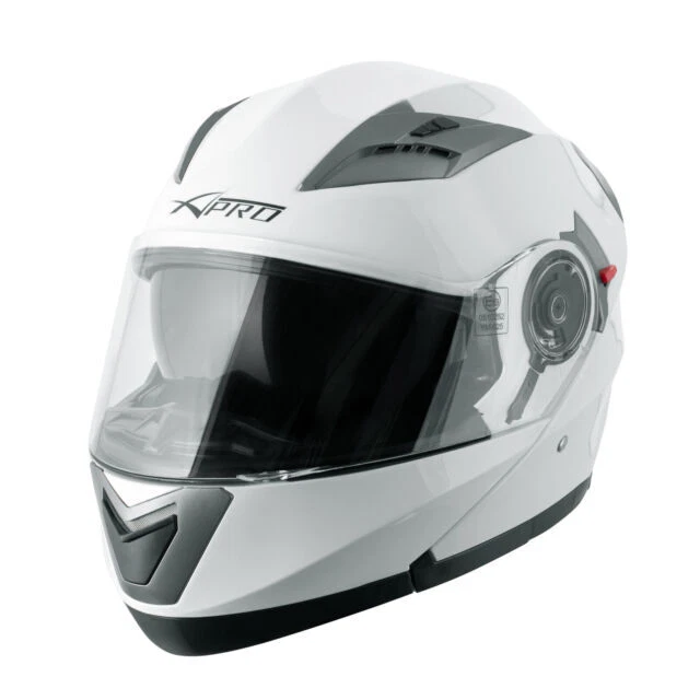 A-Pro Lancer Casco Jet Modulare per Moto, Taglia XL - Bianco