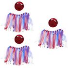  3 Sets Pet Collar Ornament Party Dog Independence Day Costume Usa Hat Headgear