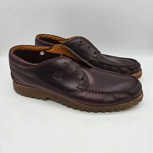Timberland Jackson's Landing Boat Oxford Shoes Casual Burgundy 12M NO LACES - Picture 1 of 9