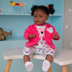 24in Reborn Baby Doll Toddler Girl Doll Sue-Sue African Silicone Vinyl Soft body - Picture 1 of 7