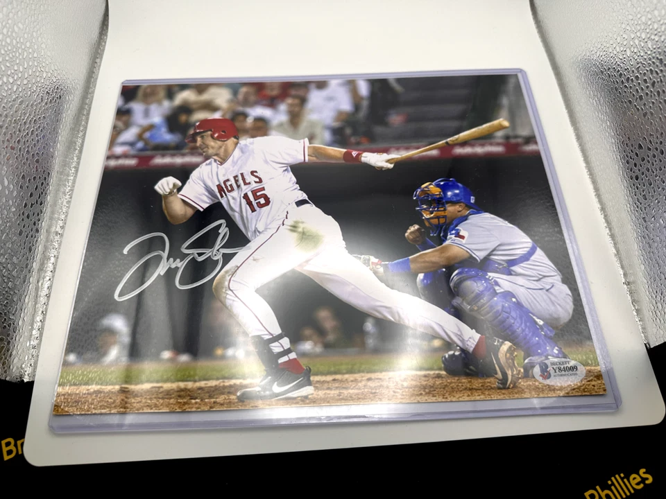 TIM SALMON SIGNED AUTOGRAPH 8X10 PHOTO BECKETT CERT ANGELS Foto 1 de 1