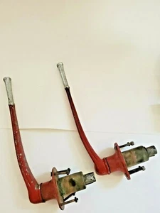 ORIGINAL PAIR VINTAGE GEAR SHIFT LEVERS CHRIS CRAFT GRAY MARINE OWENS BRONZE 16" - Picture 1 of 11