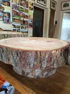 14" (40 cm) Soporte para pastel de boda de madera rústica levantado, pieza central, soporte para troncos - Imagen 1 de 6