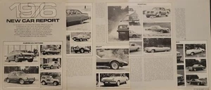 1976 New Cars 8pg Article Gremlin Pinto Mustang Duster Corvette Firebird Cutlass - Picture 1 of 1