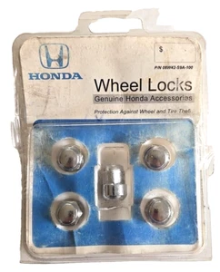 Genuine OEM Honda 5 Exposed Triple Nickel Chrome Wheel Locks Only 08W42-S9A-100 - Picture 1 of 4