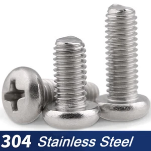 Tornillos de cabeza redonda Phillip de acero inoxidable M8 M10 304 - Imagen 1 de 3