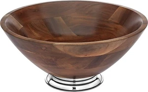 Serving Salad Bowl Centerpiece Food Serveware Wood Revere by Godinger - 12" - Picture 1 of 11