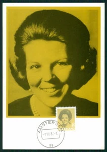 OLANDA MK 1982 REGINA BEATRIX QUEEN CARTA MASSIMA MAX CARD MC CM ek81 - Foto 1 di 2
