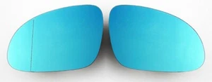 VW MK5 Passat B5.5 B6 Euro Wing Mirror Glass Tinted Blue Heated Anti Blind Spot - Picture 1 of 2