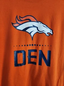 Denver Broncos NFL Under Armour Tshirt Adult L Orange Combine Heatgear Loose Fit - Picture 1 of 12