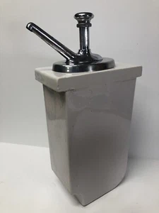 Antique Fet Company White Porcelain Soda Fountain Syrup Dispenser w/Pump - Picture 1 of 12
