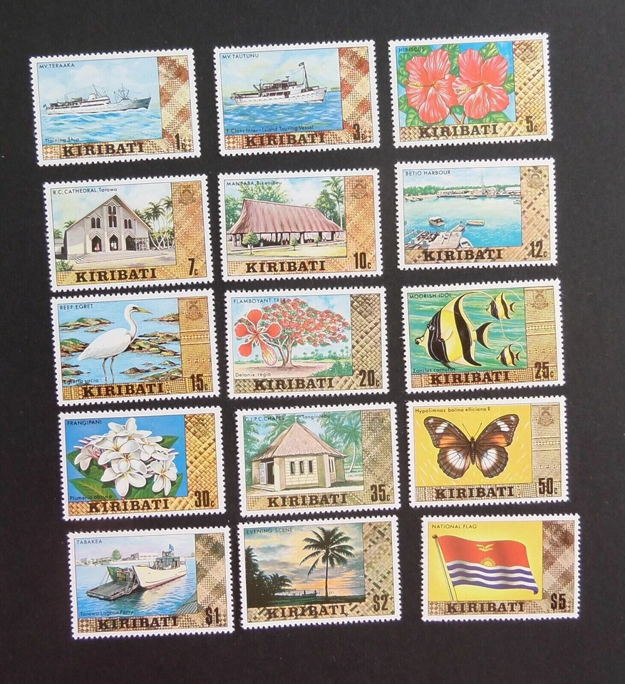 Kiribati 1979 Definitives ship butterfly fish bird flag MNH UM unmounted mint - Image 1 of 1