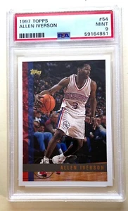1997 TOPPS ALLEN IVERSON #54 NEWLY SLABBED PSA 9 MINT 59164861 - Picture 1 of 2