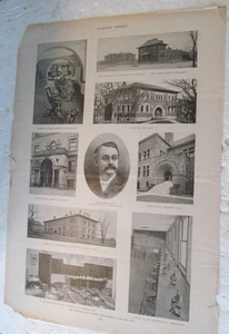 VINTAGE HARPER'S WEEKLY PAGE-VIEWS OF MINNESOTA STATE UNIVERSITY CIRCA 1900 - Picture 1 of 10