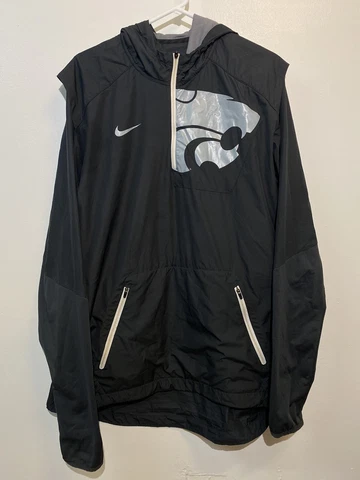Nike Kansas State Wildcats 1/4 Zip lightweight Vented Jacket Adult LT Cover