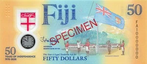 Fiji $50 1970 - 2020 Specimen Series FAI Special Uncirculated Banknote - Picture 1 of 2