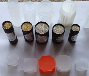 2022 Aus $2, $1, 50c, 20c, & 5 cent UNC Coin JC EFFIGY C & C Roll Set NO 10c - Picture 1 of 2