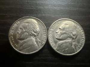 1960 P&D Jefferson Nickel Coin Lot L0023 - Bild 1 von 2