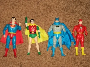 KENNER RARE VINTAGE 1984 SUPERMAN, THE FLASH, BATMAN and ROBIN Action Figures - Picture 1 of 1