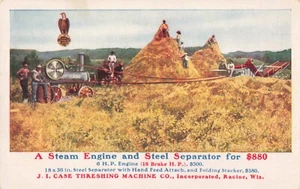 Dampfmaschine und Stahltrennkoffer Co Werbe Postkarte Racine WI 1910 G9 - Bild 1 von 2