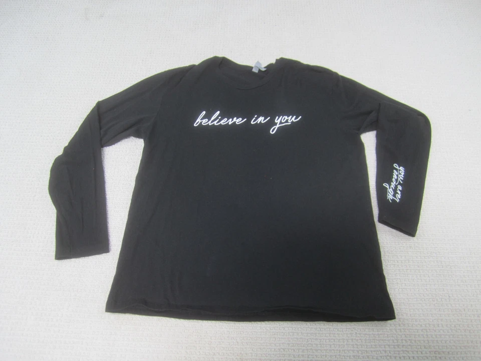 Womens Shirt XL Black Believe In You Long Sleeve Crew Neck Are Enough - Image 1 of 4