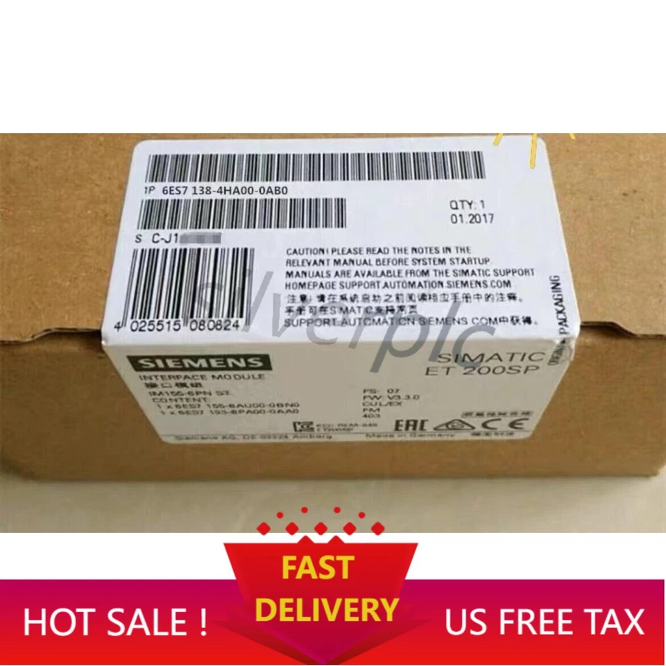 Nueva interfaz maestra Siemens para ET200S 6ES7138-4HA00-0AB0 6ES7 138-4HA00-0AB0 Foto 1 de 1