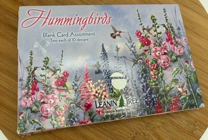 LEANIN TREE Hummingbirds CARD ASSORTMENT #90633~10 Designs 2 Each~Blank Inside~ - Picture 1 of 2
