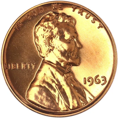 1963-P  LINCOLN Memorial $1c UNC Coin. PROOF, DCAM (Mirror-Like) Beautiful Coin! - Image 1 of 4
