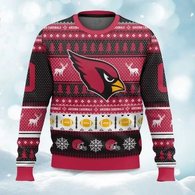 2025 Christmas Cardinals Personalized Ugly Sweater - Christmas Gift 2025 - Image 1 of 4