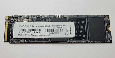2-Power ESSENCORE NVME GEN3 256GB Solid State Drive SSD M.2 NVME 2280 PCIe 3.0x4 - Image 1 of 2