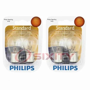 2 pc Philips Front Turn Signal Light Bulbs for AM General Hummer 1992-2001 wj - Picture 1 of 5