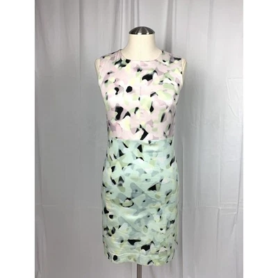 Milly of New York ELOISE Dress Pastel Sleeveless Back Zip Size 0 Made in USA - Image 1 of 4