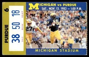 1982 Michigan Stadium Ticket Nov 13 Michigan vs Purdue #A - Picture 1 of 2