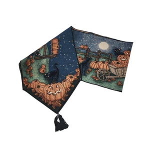 Toppa Zucca Halloween Gatto Nero Catoween 12x72" Arazzo Runner da Tavolo Kohl's - Foto 1 di 5