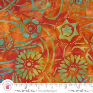 BOSSA NOVA 4361 12 Tangerine Orange MODA BATIKS Quilt Fabric - Picture 1 of 5