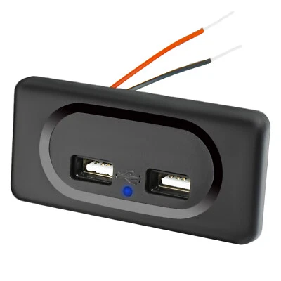 12V Dual USB Auto Steckdose Ladegerät Buchse Für KFZ Einbau WohnmobileWohnwage - Bild 1 von 4