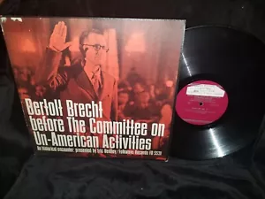 BERTOLT BRECHT Before the Committee on Un American Activities LP FOLKWAYS - Imagen 1 de 3