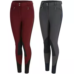 Damen Reithosen Leggings Damen weich Stretch Knieaufnäher Pferd Reiter - Bild 1 von 17