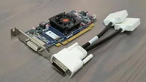 AMD Radeon HD 6350 512MB Low Profile DMS-59 Video Card w/Dual DVI Video Cable - Picture 1 of 2