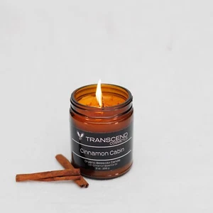 Cinnamon Cabin Organic Beeswax Candle - Picture 1 of 7