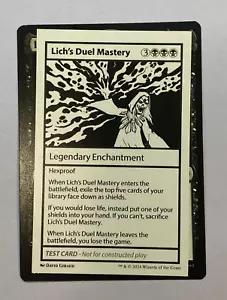MTG - Lich's Duel Mastery - Playtest Karte - NM - Mystery Booster 2 - Bild 1 von 2