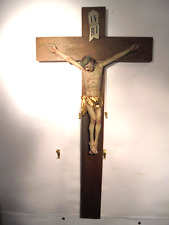 Wooden With Jesus Carved Height = 23 5/8in
