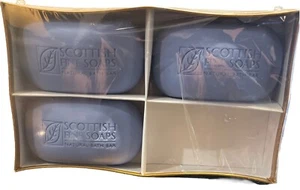 Scottish Fine Soaps Natural Bath Bar Set Of 3 Lavender Pure Vegetable Soaps New - Picture 1 of 4