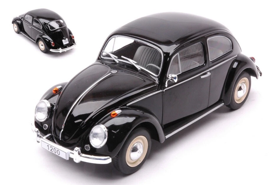 Vw Kafer 1200 1960 Black 1:24 Model WB124177 WHITEBOX - Immagine 1 di 1