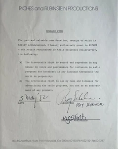 Roy Scheider Jaws Chief Brody Firmado e Impreso Nombre Autógrafo Contrato Mayo 1982 - Imagen 1 de 1