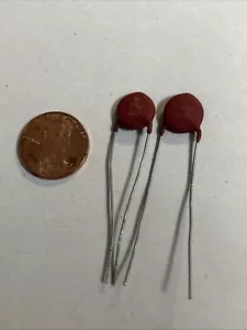 Vintage Paar 470pF .00047uF E Z5U 2KV 20% Keramik Scheiben Kondensator @CPUCY - Bild 1 von 1
