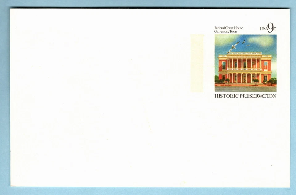 Federal Court House, Galveston, TX. Postal Cards. MNH. 1977 US Sc #UX71, 9¢. - Image 1 of 1