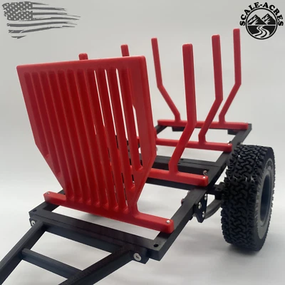 1/10 RC Log Trailer for Crawler Truck – Scale Timber Hauler Accessory trx4 scx10 - Image 1 of 4