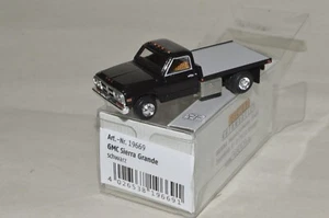 Camión GMC Sierra Grande escala HO Brekina 19669 plataforma plana NEGRO - Imagen 1 de 1